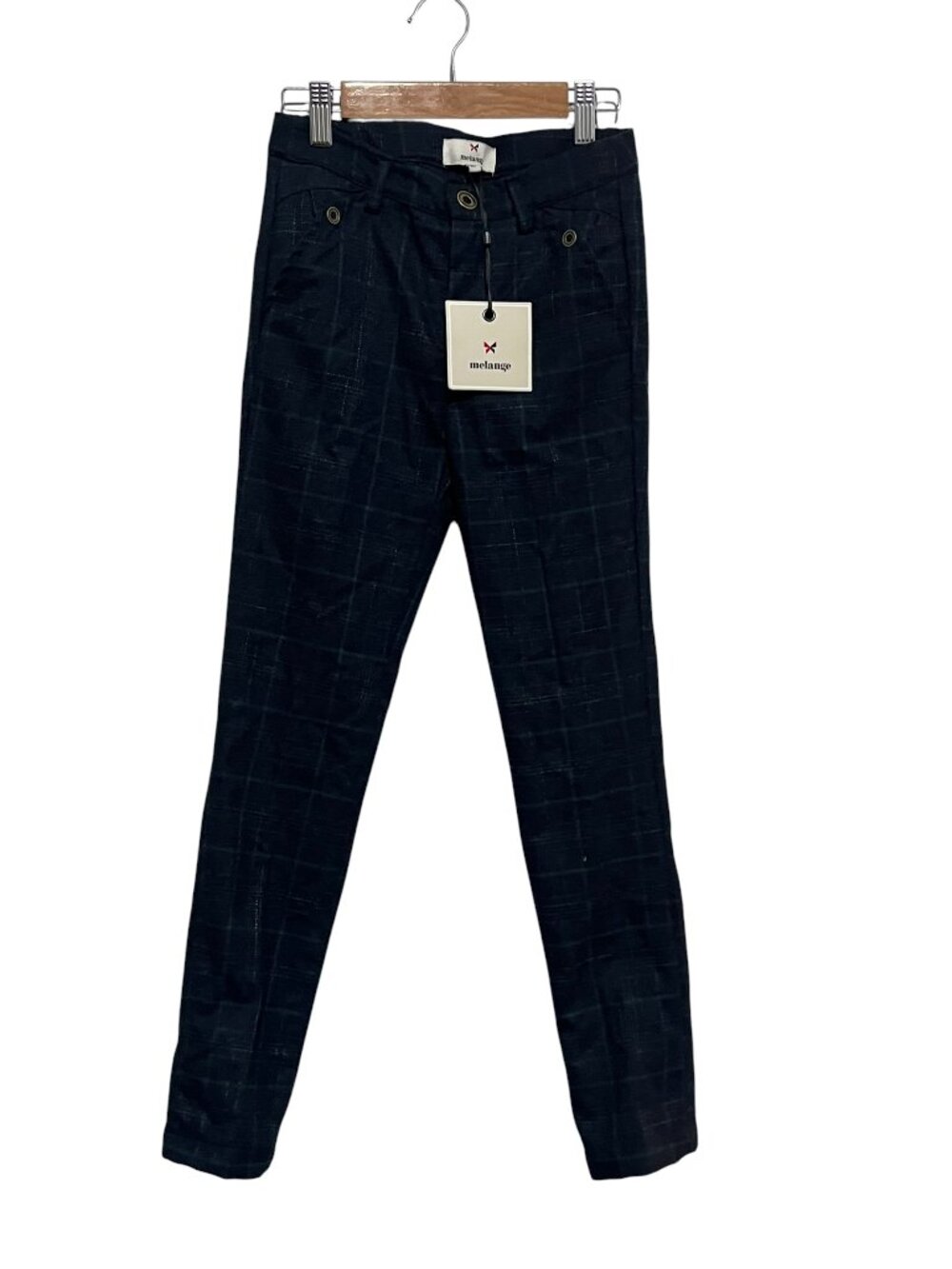 Melange Boys Dress Pants Size 10 Formal Blue Green Plaid NWT